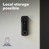 Trust DOORCAM-3000 Slimme WiFi deurbelcamera Zwart, 2.4 GHz wifi
