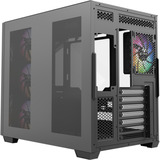 XYZ PC Gear Qubex midi tower behuizing Zwart | 2x USB-A | 1x USB-C | Tempered Glass