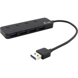 i-tec USB 3.0 Metal HUB 4 Port met individuele aan/uit schakelaars usb-switch Zwart