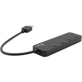 i-tec USB 3.0 Metal HUB 4 Port met individuele aan/uit schakelaars usb-switch Zwart