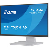 iiyama ProLite T2252MSC-W2AG 21.5" touchscreen monitor Wit (mat), 100 Hz, HDMI, DisplayPort, USB 3.2 Gen 1, Audio, Touchscreen 