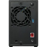 Asustor Drivestor 2 Lite incl. 2x WD Red Plus 2 TB harde schijf nas Zwart, 1x LAN, 2x USB