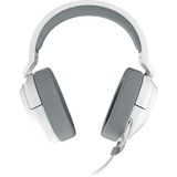 Corsair HS55 STEREO  over-ear gaming headset Wit/grijs, Pc, Mac, Xbox Series X | S, PS5