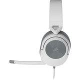 Corsair HS55 STEREO  over-ear gaming headset Wit/grijs, Pc, Mac, Xbox Series X | S, PS5