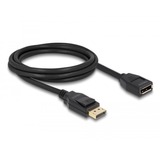 DeLOCK DisplayPort 1.2 extension cable 4K 60 Hz 2 m verlengkabel Zwart