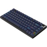 HelloGanss HS75T GC17, toetsenbord Zwart/donkerblauw, US lay-out, Gateron White, 75%, RGB leds, PBT Doubleshot keycaps, hot swap, 2,4 GHz / Bluetooth / USB-C