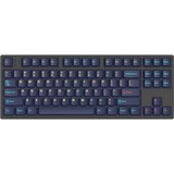 HelloGanss HS87T GC17 RGB mechanisch toetsenbord Zwart, US lay-out (QWERTY), Cherry MX Blue, 80% (TKL)	, RGB leds, PBT Doubleshot keycaps, hot swap, 2,4 GHz | Bluetooth | USB-C