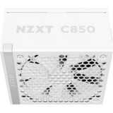 NZXT C850 Gold ATX 3.1, 850 Watt voeding  Wit, 1x 16-pins grafische kaartconnector, 6x PCIe, kabelmanagement