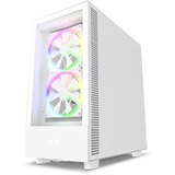 NZXT H5 Elite All White midi tower behuizing Wit (mat) | 1x USB-A | 1x USB-C | RGB | Tempered Glass