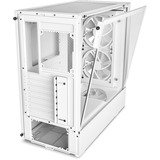 NZXT H5 Elite All White midi tower behuizing Wit (mat) | 1x USB-A | 1x USB-C | RGB | Tempered Glass