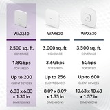 Netgear WAX610, 3 pack access point Wit