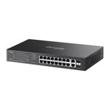 TP-Link Omada ES220GP 20-Poort Gigabit Easy Managed Switch Zwart, 16x PoE+, 2x Gigabit SFP
