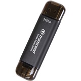 Transcend ESD310 Portable 512 GB externe SSD Zwart, USB-A 3.2 (10 Gbit/s) | USB-C 3.2 (10 Gbit/s)