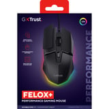 Trust GXT 121 Felox+ Verlichte gamingmuis Zwart, 800 - 10.000 DPI, RGB