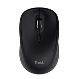 Trust Yvi+ Draadloze Muis Compact Zwart, 800-1600 Dpi, 2.4GHz, Bluetooth, Stille Knoppen 