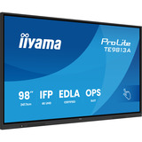 iiyama ProLite TE9813A-B1AG 97.5" 4K Ultra HD Public Display Zwart, Touch, HDMI, DisplayPort, Audio, LAN, WiFi 6, USB-C, Android 14
