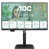 AOC 24P4CV 23.8" monitor Zwart, HDMI, DisplayPort, USB-C, LAN, Audio, 120 Hz