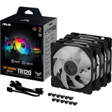 ASUS TUF Gaming TR120 ARGB case fan Zwart/transparant, 3 stuks