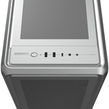 Cooler Master MasterFrame 600 Mesh midi tower behuizing Zilver | 2x USB-A | 1x USB-C | RGB | Tempered Glass