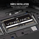 Corsair Vengeance 32 GB DDR5-5600 (1x 32 GB) laptopgeheugen Zwart, CMSX32GX5M1A5600C48, SO-DIMM