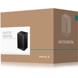 DeepCool CH170 DIGITAL mini tower behuizing Zwart | 2x USB-A | 1x USB-C