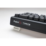 Ducky ProjectD Tinker 65 met QMK/VIA RGB mechanisch toetsenbord Zwart, US lay-out (QWERTY), Cherry MX Blue, 65%, RGB leds, Double-shot PBT, Hot-swappable, Gasket mount