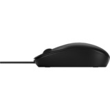 HP 128 lasermuis met kabel Zwart, 1200 dpi