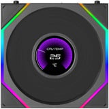 Lian Li UNI FAN TL LCD FLEX Reverse 120 Wireless RGB case fans Zwart, 3 stuks, 124 x 120 x 28 mm, PWM, 3 stuks