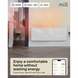 Mill Steel WiFi paneelverwarming PA2000WIFI4, 2000 Watt convector Wit, wifi 2,4 GHz (wifi 6), Bluetooth 5.2, Zigbee 3.0 + App