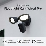 Ring Floodlight Cam Wired Pro beveiligingscamera Zwart