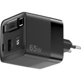 Sitecom 65W GaN Power Delivery Wall Charger with retractable cable Zwart