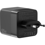 Sitecom 65W GaN Power Delivery Wall Charger with retractable cable Zwart