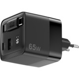 Sitecom 65W GaN Power Delivery Wall Charger with retractable cable Zwart