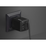 Sitecom 65W GaN Power Delivery wandoplader met uittrekbare kabel Zwart