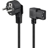 goobay Voedingskabel 5m Zwart, Gehoekte 3-Pin Euro plug