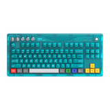 8BitDo Retro 87 Mechanical Keyboard - N64 30th edition Blauw, US lay-out (QWERTY), 80% (TKL), PBT keycaps, Bluetooth 5.0, Wireless 2.4G, USB