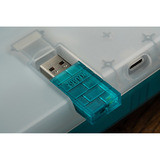 8BitDo Retro 87 Mechanical Keyboard - N64 30th edition Blauw, US lay-out (QWERTY), 80% (TKL), PBT keycaps, Bluetooth 5.0, Wireless 2.4G, USB