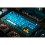 8BitDo Retro 87 Mechanical Keyboard - N64 30th edition Blauw, US lay-out (QWERTY), 80% (TKL), PBT keycaps, Bluetooth 5.0, Wireless 2.4G, USB