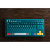 8BitDo Retro 87 Mechanical Keyboard - N64 30th edition Blauw, US lay-out (QWERTY), 80% (TKL), PBT keycaps, Bluetooth 5.0, Wireless 2.4G, USB