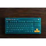 8BitDo Retro 87 Mechanical Keyboard - N64 30th edition Blauw, US lay-out (QWERTY), 80% (TKL), PBT keycaps, Bluetooth 5.0, Wireless 2.4G, USB