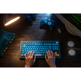8BitDo Retro 87 Mechanical Keyboard - N64 30th edition Blauw, US lay-out (QWERTY), 80% (TKL), PBT keycaps, Bluetooth 5.0, Wireless 2.4G, USB