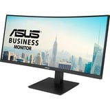 ASUS VA34VCPSN 34" Curved UltraWide monitor Zwart, 100 Hz, HDMI, DisplayPort, USB-C, LAN, Audio, Adaptive-Sync