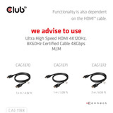 Club 3D Mini DisplayPort 1.4 naar HDMI 8K60Hz M/F Adapter Zwart