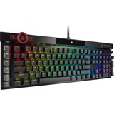 Corsair K100 RGB, gaming toetsenbord Zwart, US lay-out, Corsair OPX, RGB leds