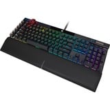 Corsair K100 RGB mechanisch gaming toetsenbord Zwart, US lay-out (QWERTY), Corsair OPX, 100%, RGB leds