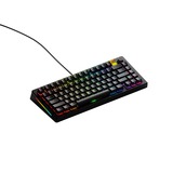 Glorious GMMK 3 HE 75% Prebuilt Wired Black, gaming toetsenbord Zwart, US lay-out, Glorious Fox, 75%, RGB, GPBT-doubleshot keycaps, Knob