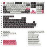 Keychron Cherry Profile Double-Shot PBT Full Keycap-Set - Dolch Pink keycaps Grijs/pink (roze), 219 Stuks, ANSI & UK ISO Layout