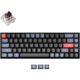 Keychron K6 Pro-G3, toetsenbord Zwart, US lay-out, Keychron K Pro Brown, White leds, 65%, Double-shot PBT, hot swap, Bluetooth 5.1