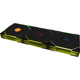 Lian Li UNI FAN TL120 LCD Wireless Triple Pack case fan Zwart, 4-pin PWM + 1x 9-pin USB, Incl. controller