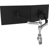 R-Go Tools Zepher 4 C2 Circulaire Dubbele Monitorarm Zilver/zwart
